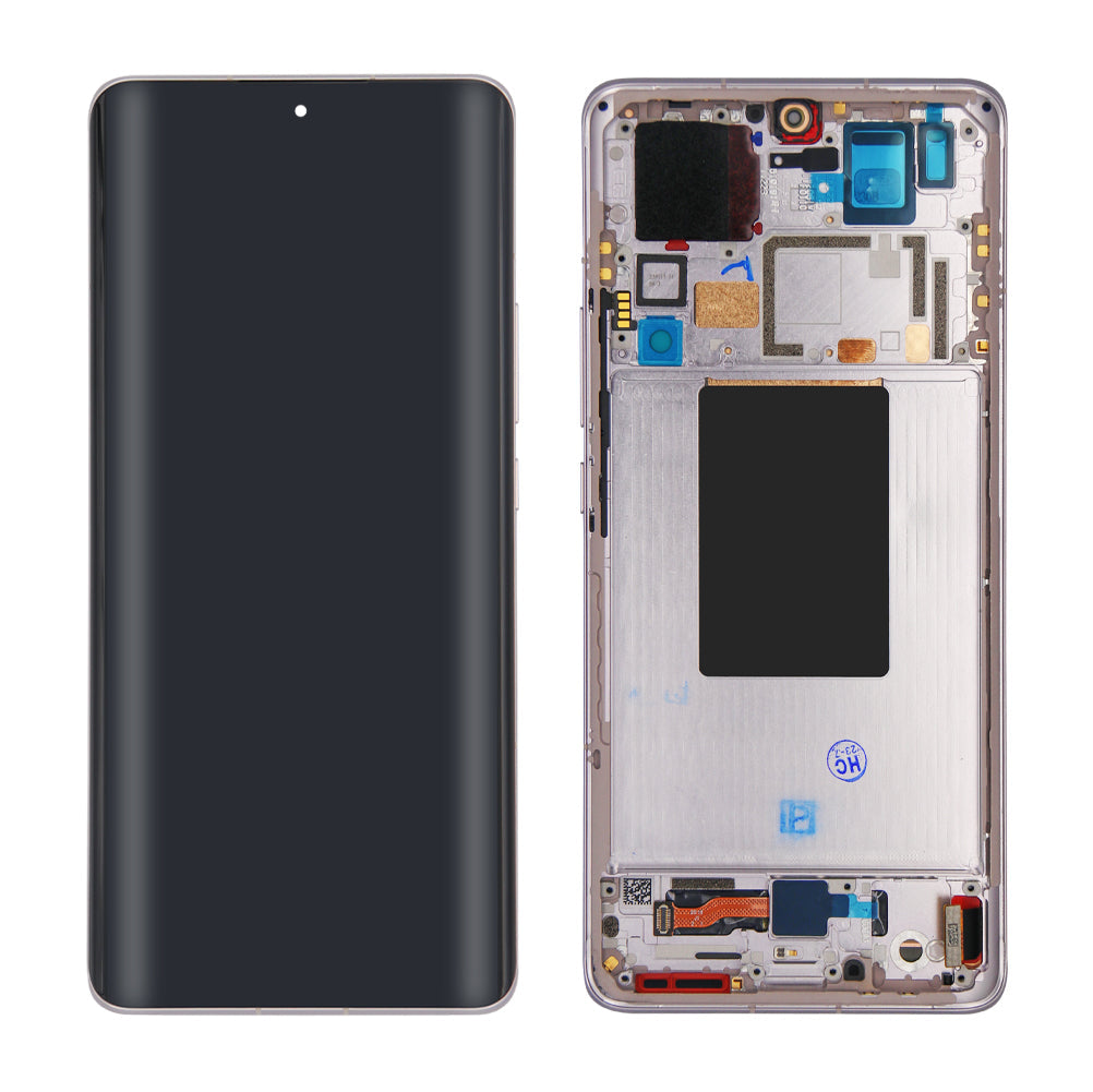 شاشة Xiaomi 12 Pro ومحول رقمي مع إطار بنفسجي، حزمة خدمة