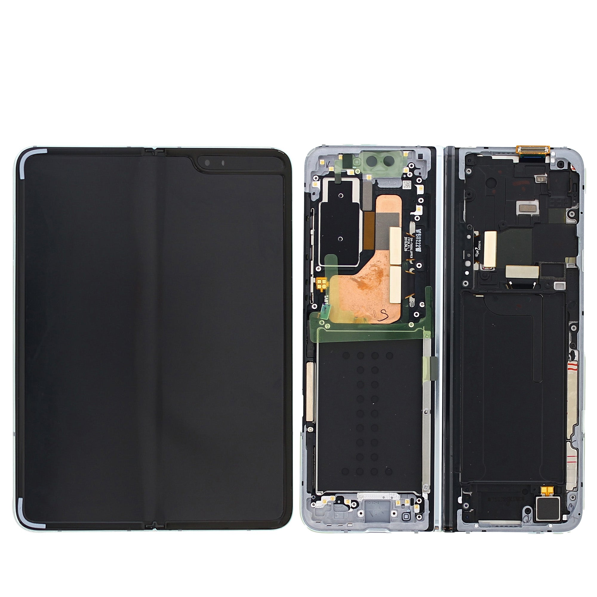 Ecrã Principal e Digitalizador Samsung Galaxy Fold F900F com Armação Prateada (Service Pack)