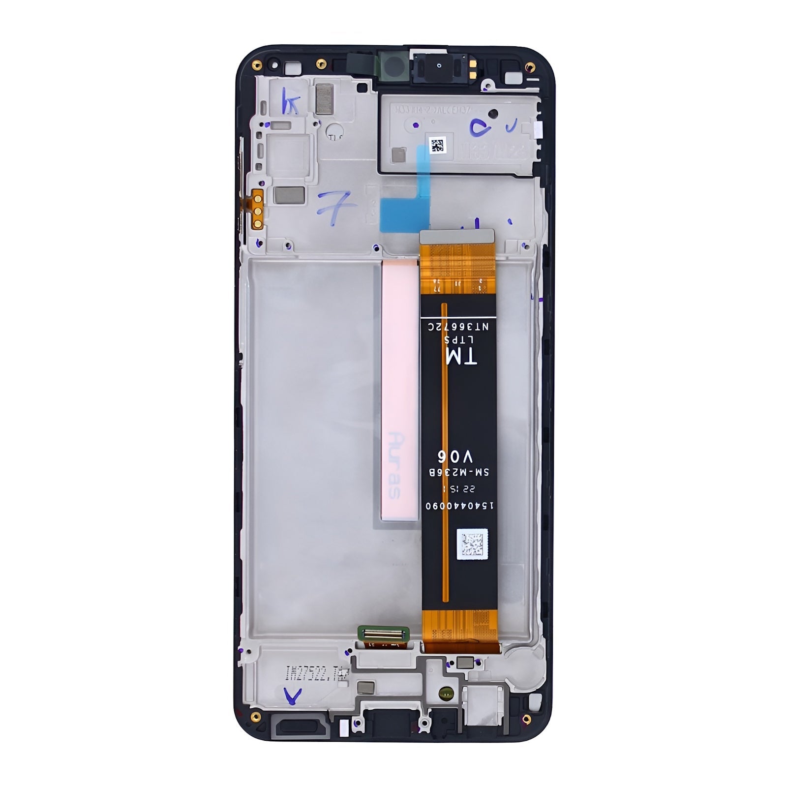 Samsung Galaxy M23 5G M236B Ecrã e Digitalizador com Chassi Preto (TM Flex) Service Pack