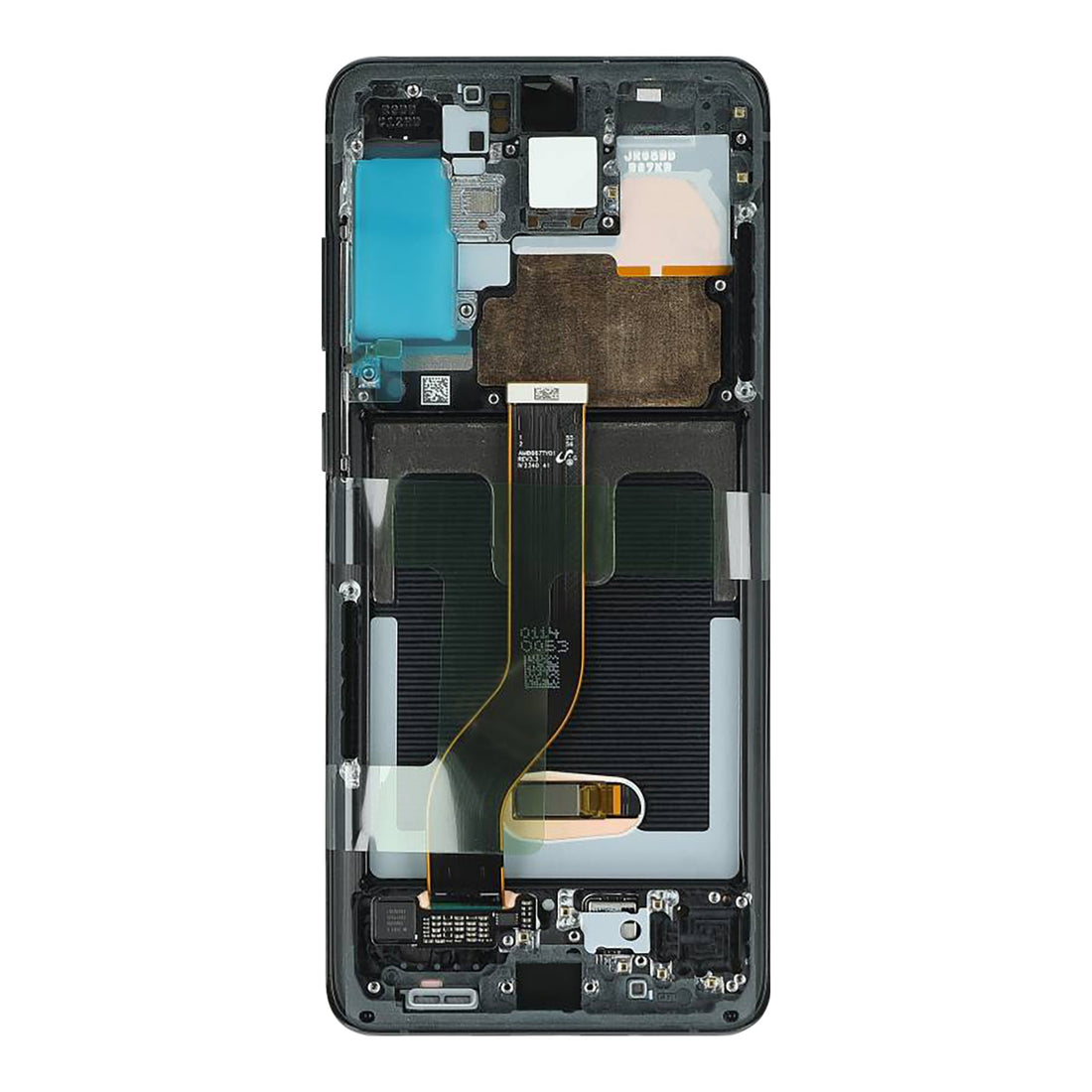 شاشة وديجيتالايزر سامسونج جالاكسي S20 بلس G985F و S20 بلس 5G G986F مع إطار - كوزميك بلاك (قطعة خدمة)