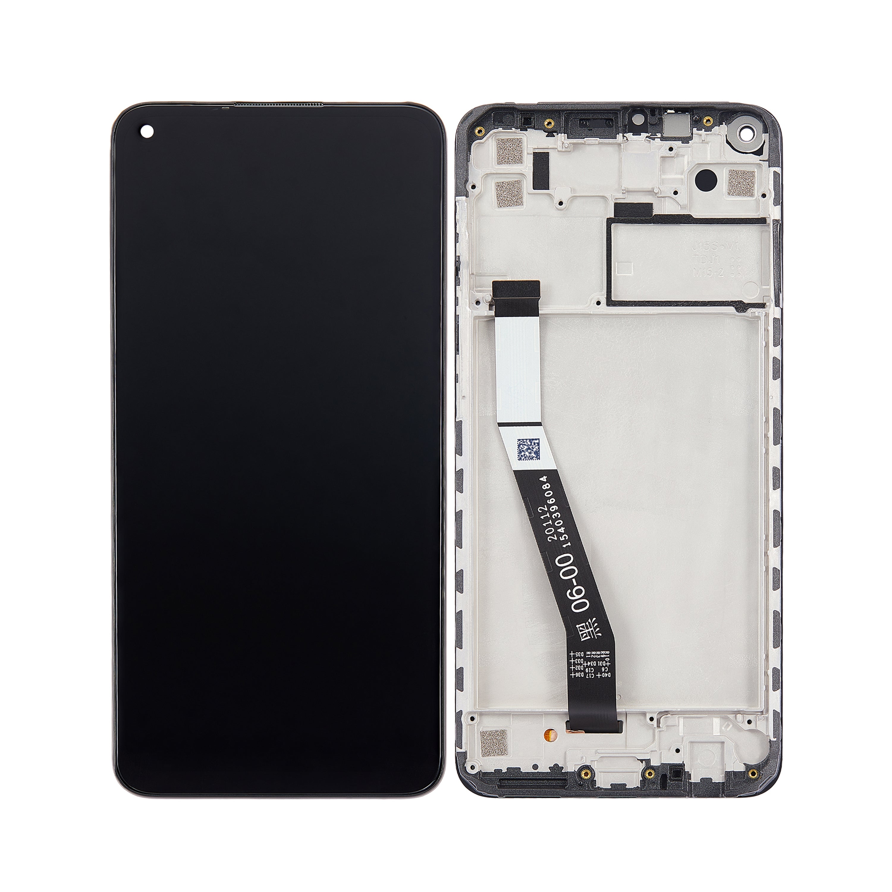 Ecrã e Digitalizador Xiaomi Redmi Note 9 com Moldura Cinzento Meia-noite OEM