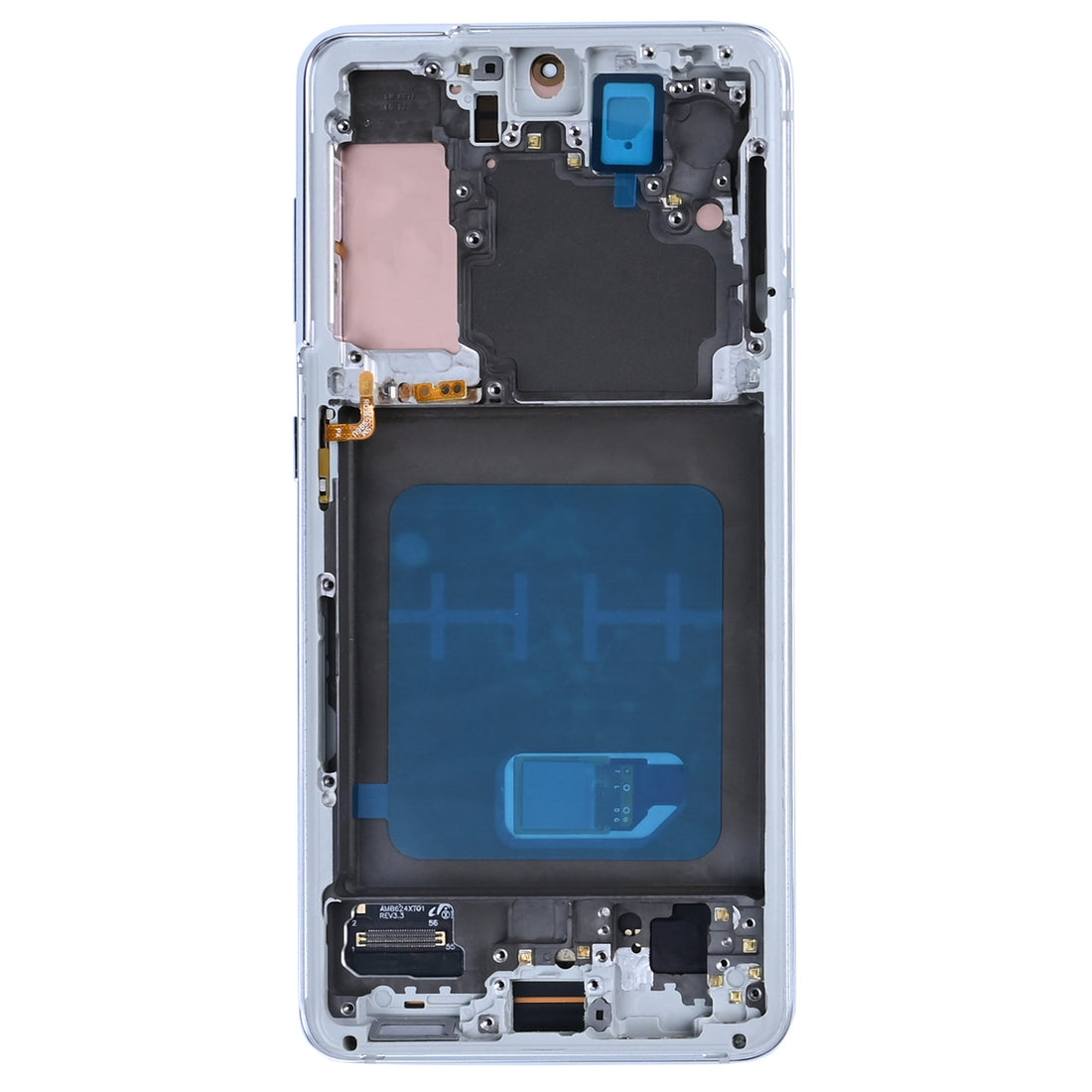 Samsung Galaxy S21 G991B Display And Digitizer With Frame Phantom White Soft-OLED