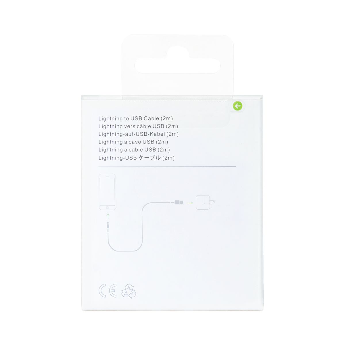 For Apple USB-A To Lightning Cable 200cm White Retail Box