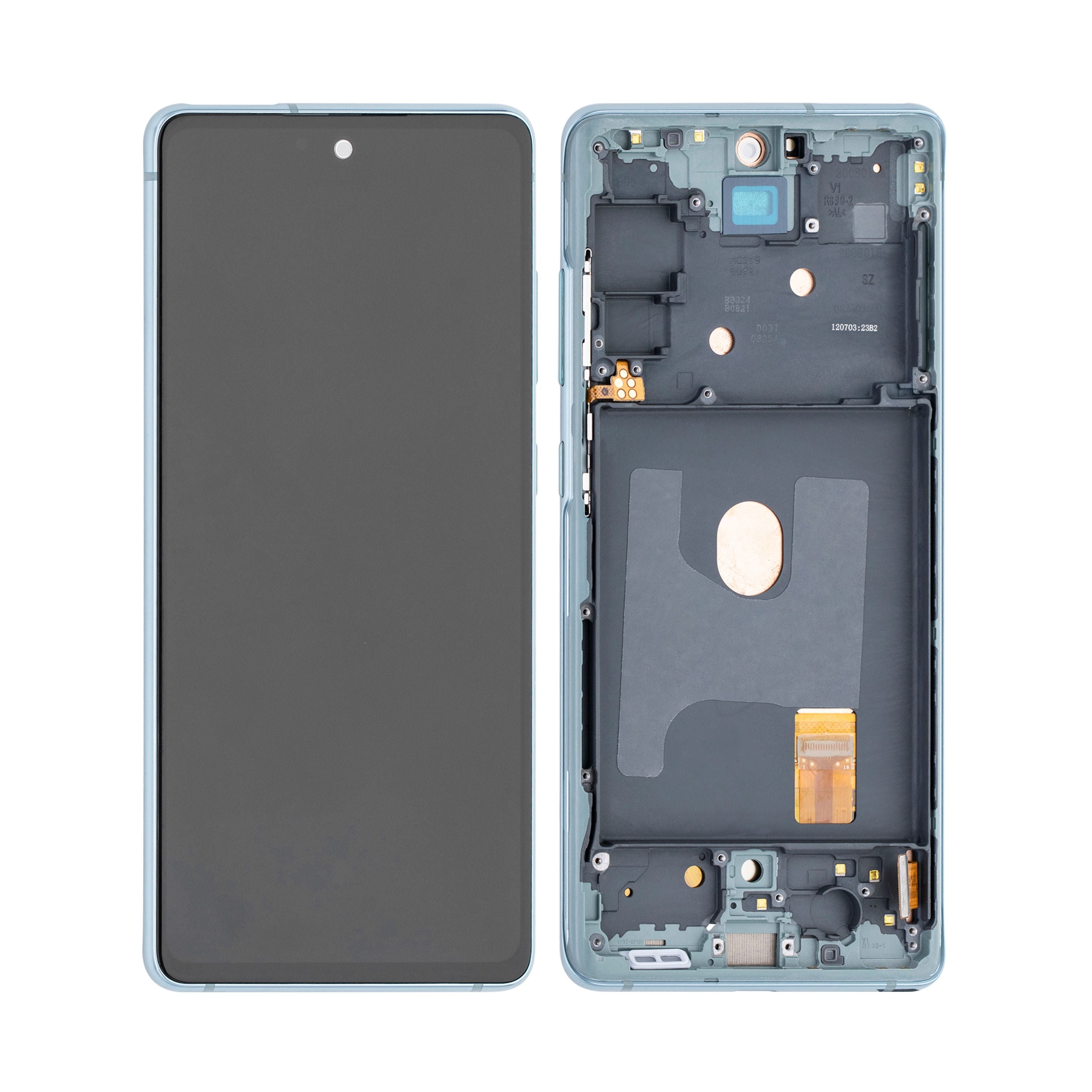 شاشة وديجتايزر مع إطار لهاتف Samsung Galaxy S20 FE 4G G780F. S20 FE 5G G781B بلون Cloud Mint من نوع Soft-OLED