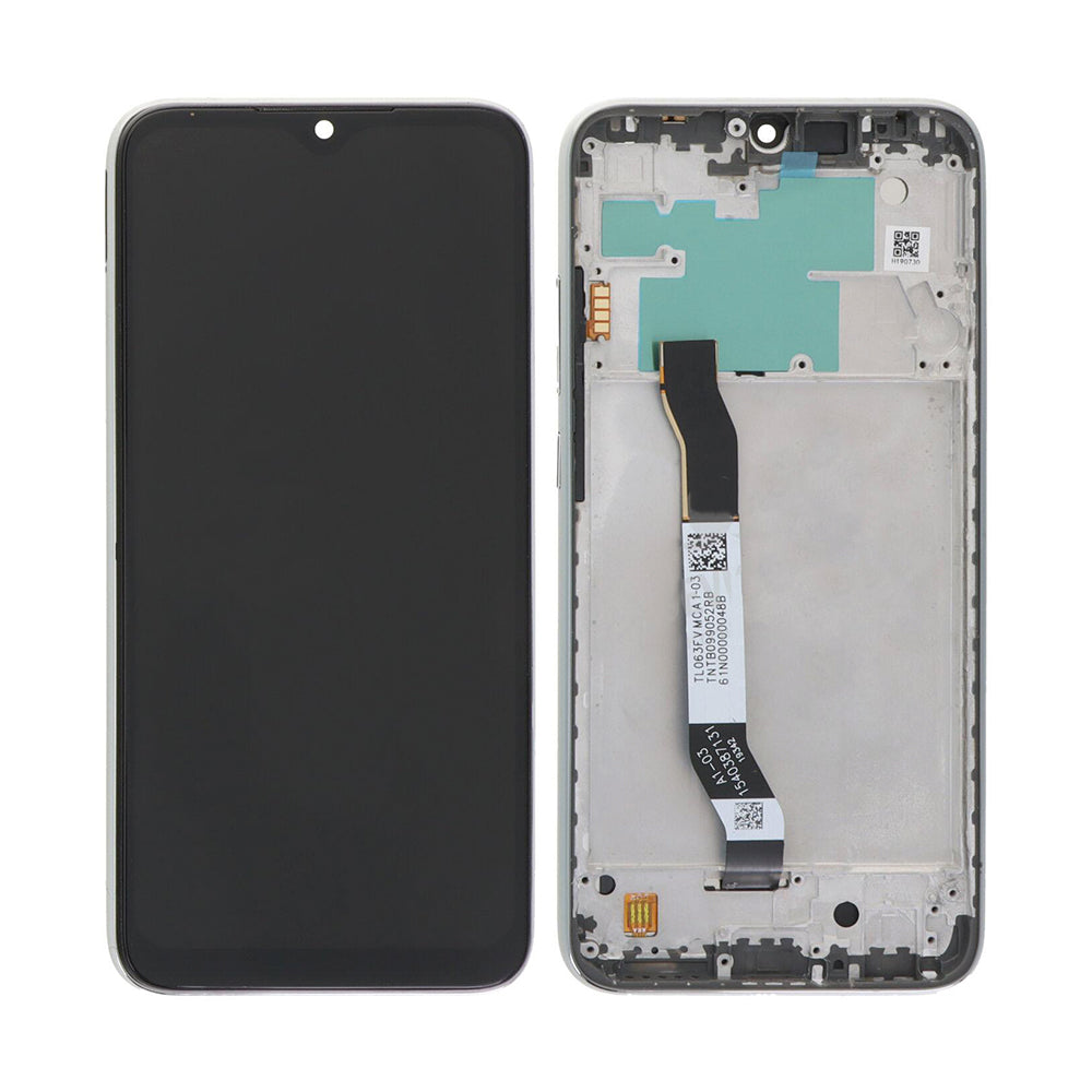 Xiaomi Redmi Note 8. Note 8 (2021) Ecrã e Digitalizador com Aro, Cor Branco Luar, Peça de Serviço