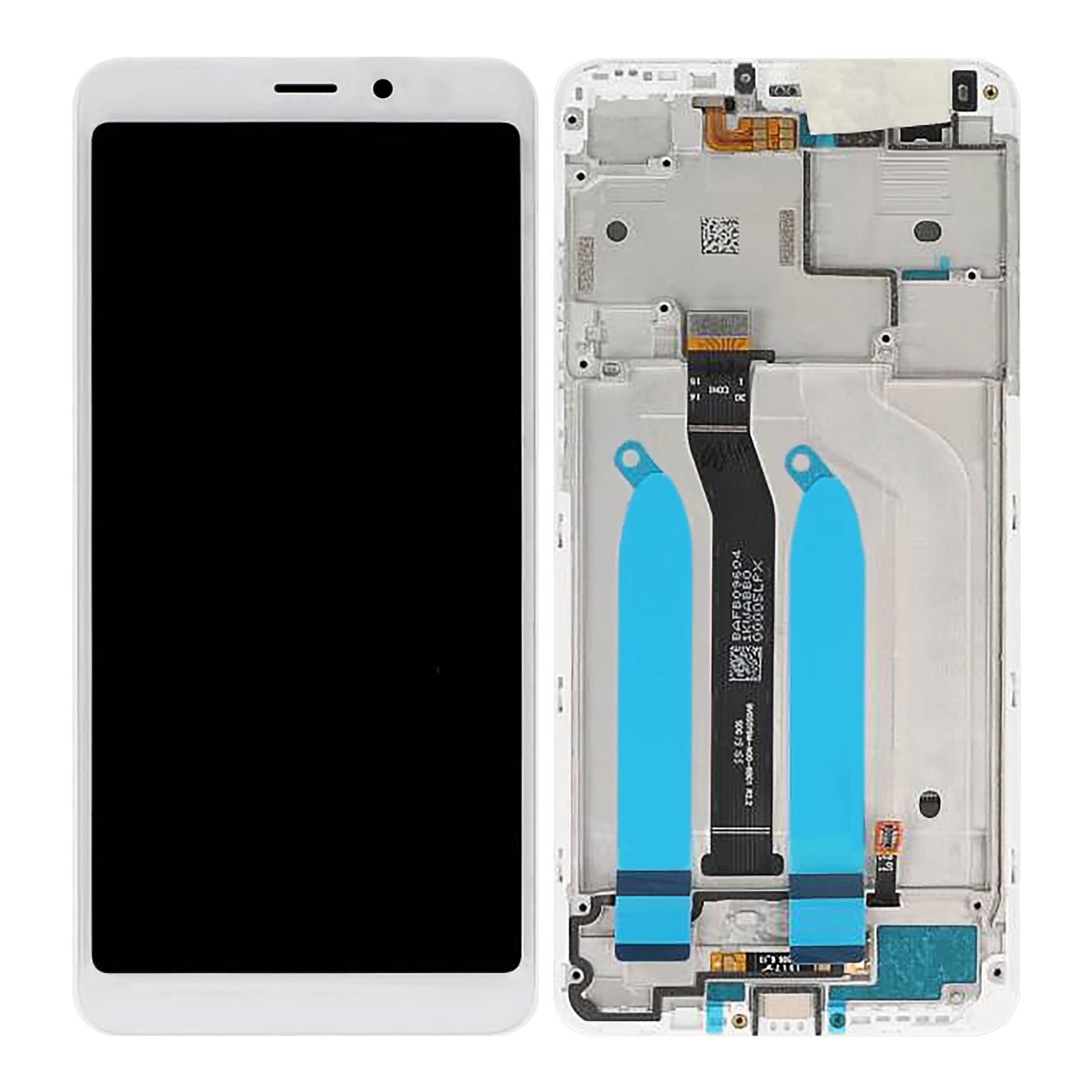 Ecrã e Digitalizador Xiaomi Redmi 6A com Estrutura Branco Service Pack