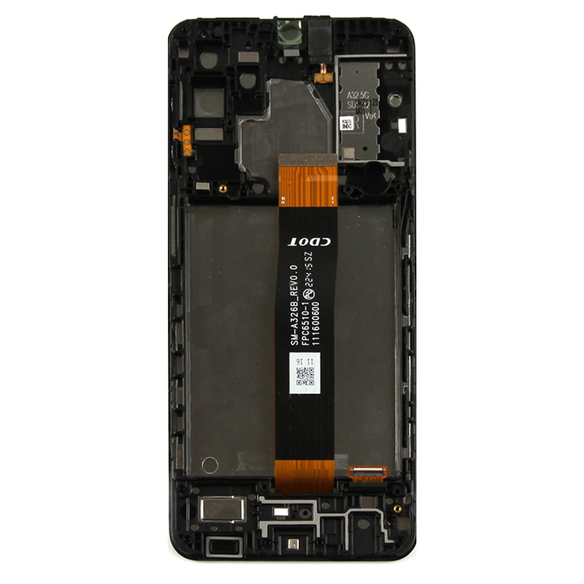 Samsung Galaxy A32 5G A326B Display e Digitalizador com Aro Preto Service Pack