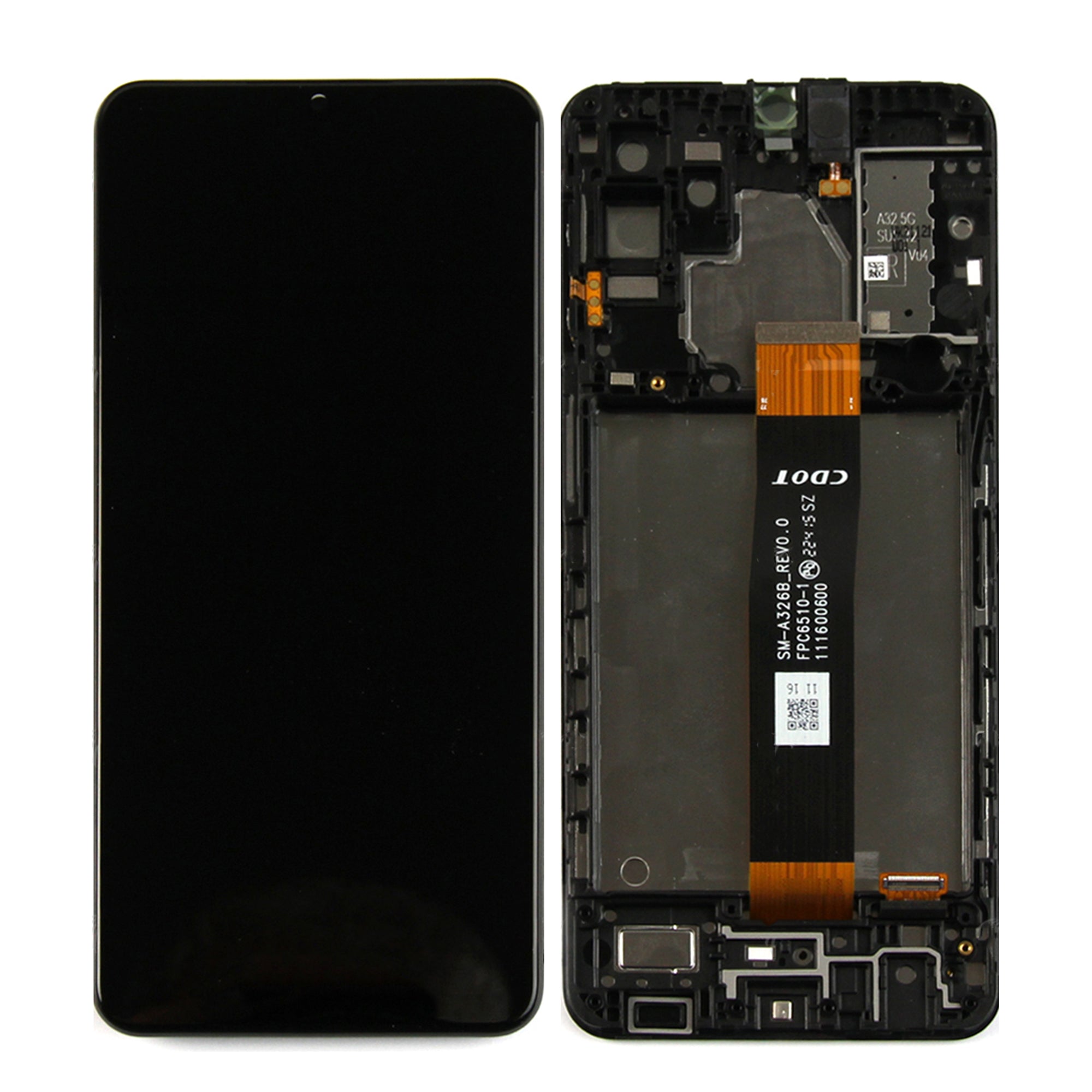 Samsung Galaxy A32 5G A326B Display e Digitalizador com Aro Preto Service Pack