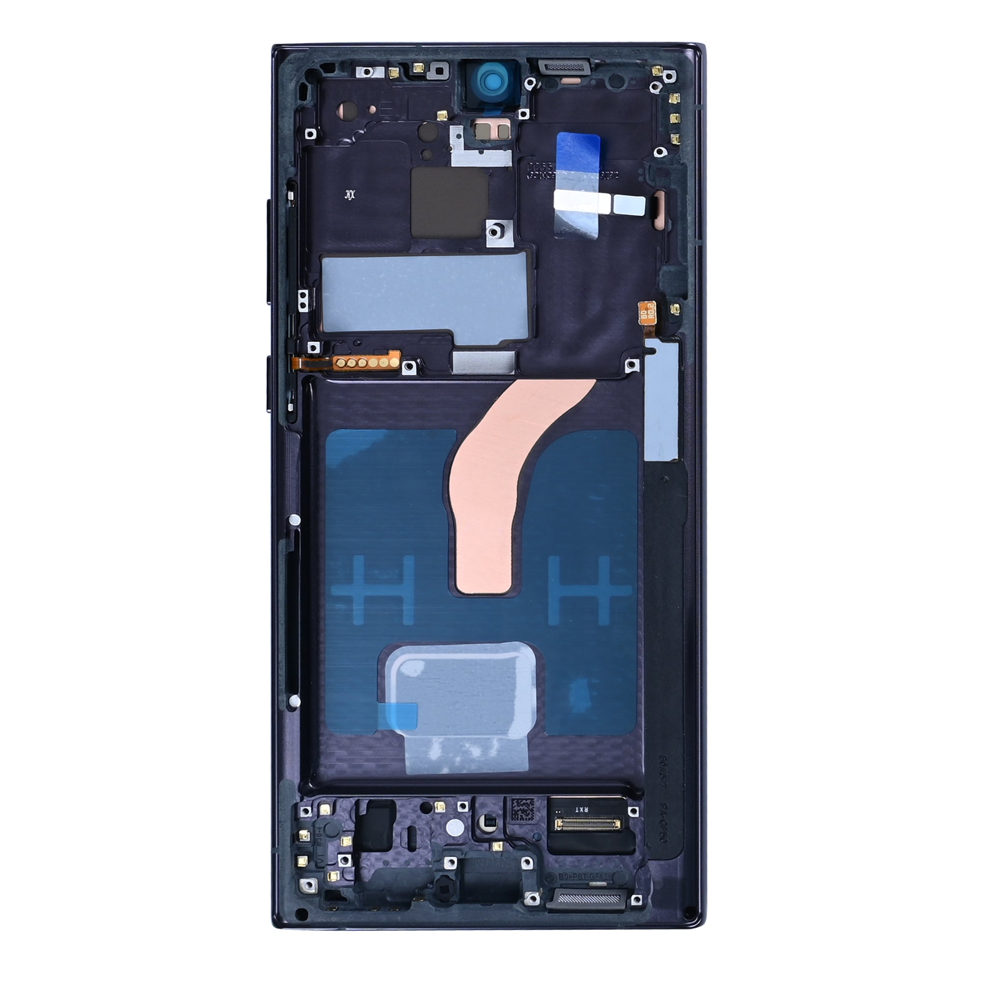 Samsung Galaxy S22 Ultra 5G S908B Ecrã e Digitalizador Com Aro Phantom Black Soft-OLED
