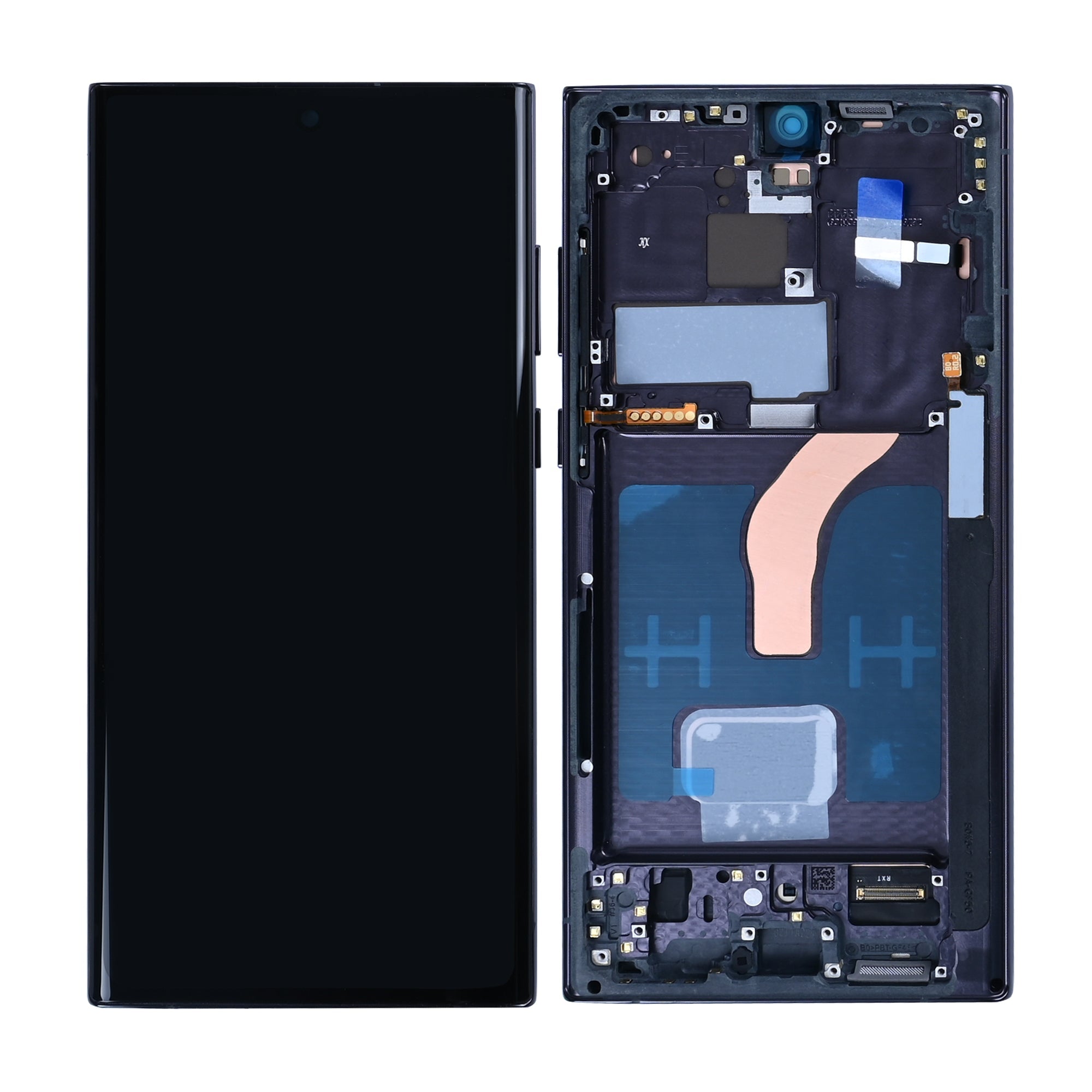 Samsung Galaxy S22 Ultra 5G S908B Ecrã e Digitalizador Com Aro Phantom Black Soft-OLED
