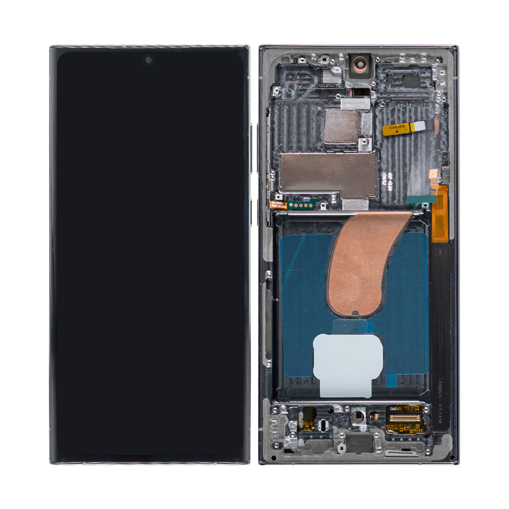 Samsung Galaxy S23 Ultra S918B Ecrã e Digitalizador com Aro Verde Soft-OLED