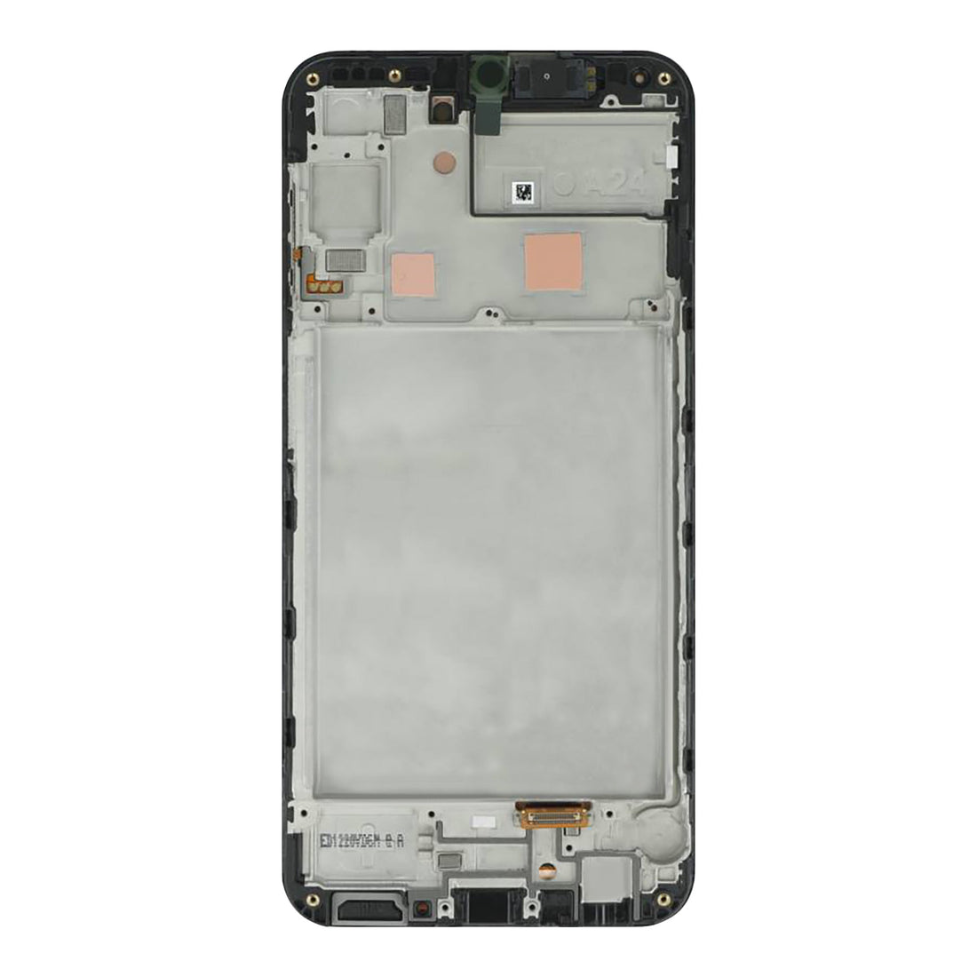 Ecrã e Digitalizador Samsung Galaxy A24 4G A245F com moldura, Preto, Service Pack