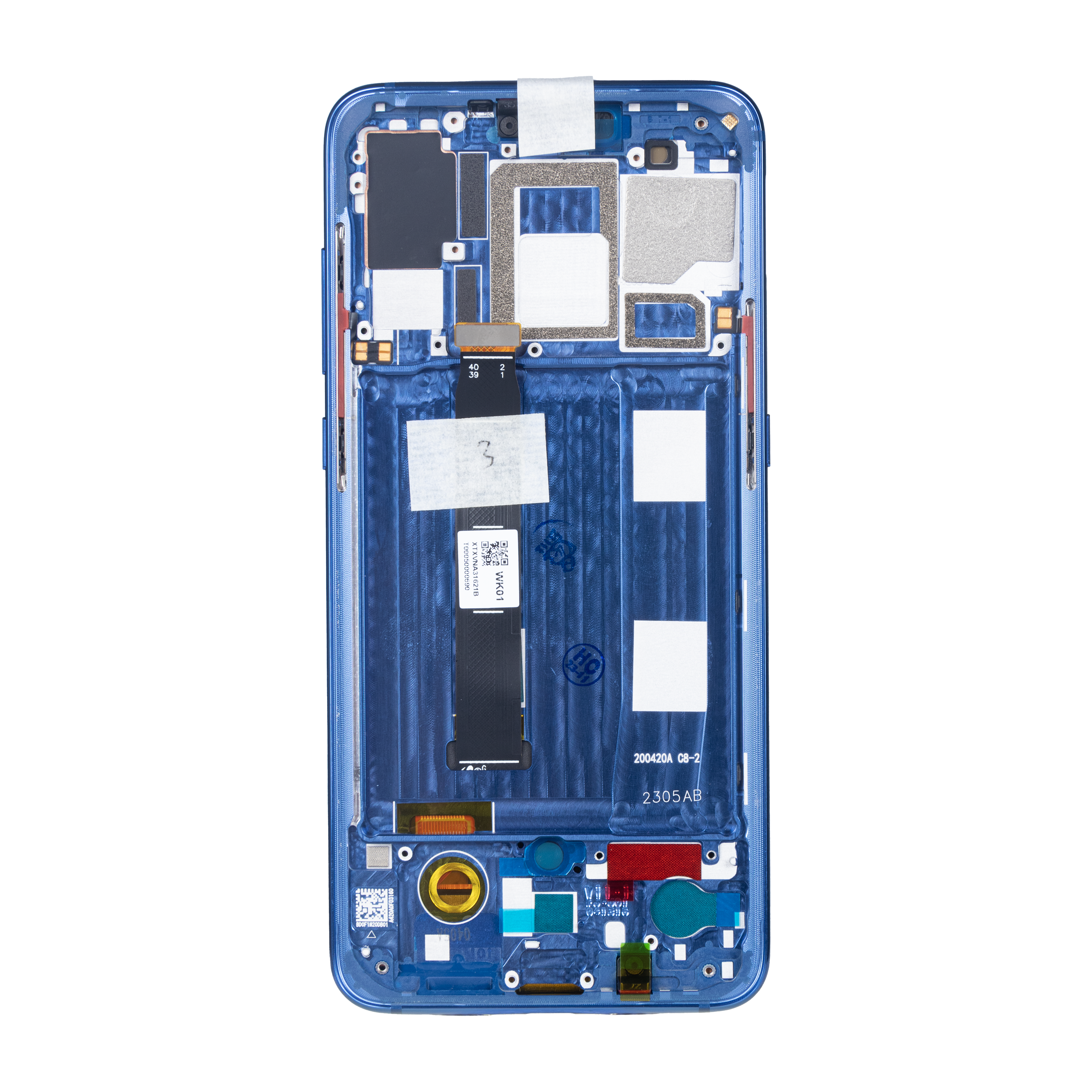 Ecrã e Digitalizador Xiaomi Mi 9 com Armação Azul OEM