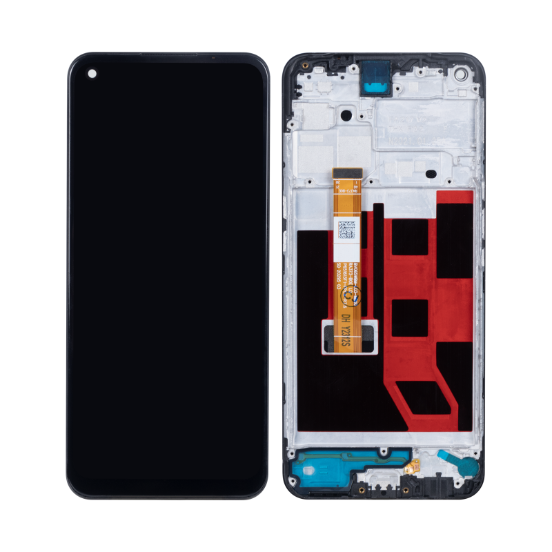 Ecrã e Digitalizador Oppo A53 4G. A53S 4G com Aro Preto OEM