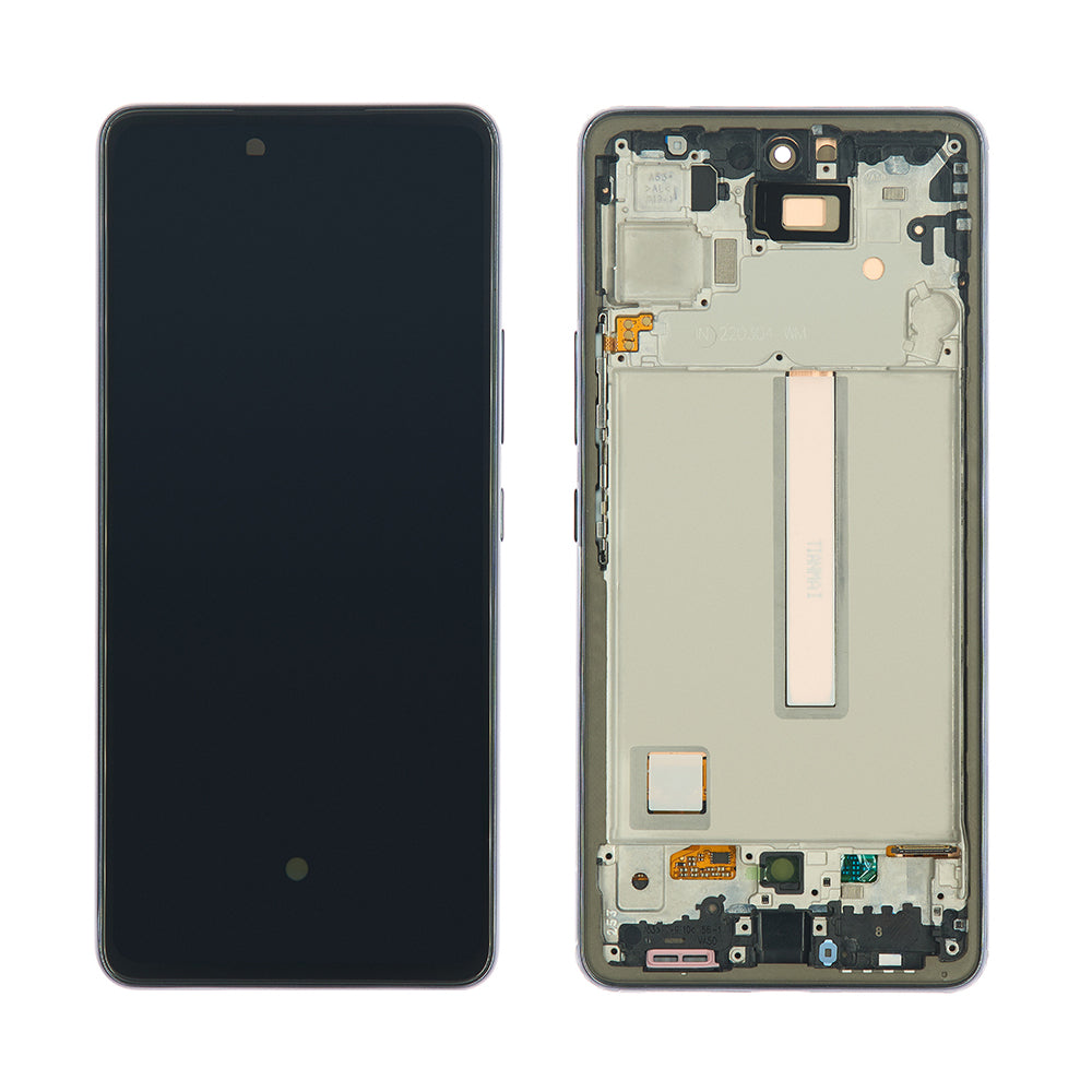 شاشة سامسونج جالكسي A53 5G A536B مع إطار وحزمة خدمة باللون الأسود