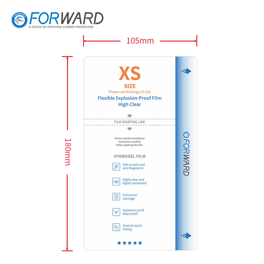 FORWARD 7 inch High Clear Flexible Explosion-proof Film (XS) (50pcs)