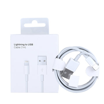 Para Cabo USB-A para Lightning Apple 100cm Branco Caixa de Retalho
