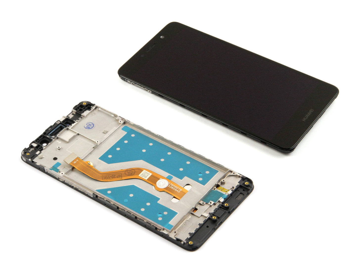 Ecrã e Digitalizador Huawei Y7 com Aro Preto OEM