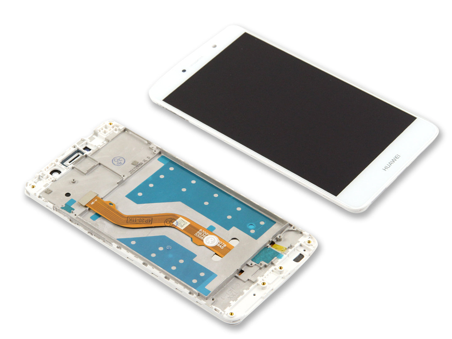 Ecrã e Digitalizador Huawei Y7 com Chassi Branco OEM