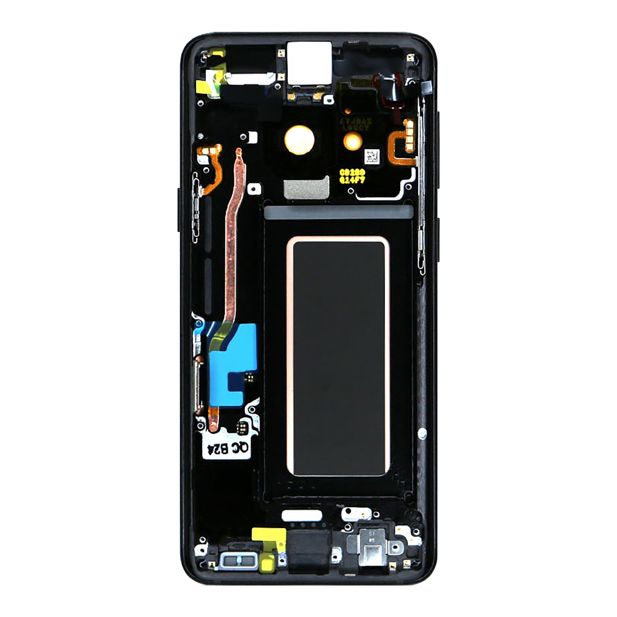Ecrã e Digitalizador Samsung Galaxy S9 G960F com Aro Midnight Black Service Pack