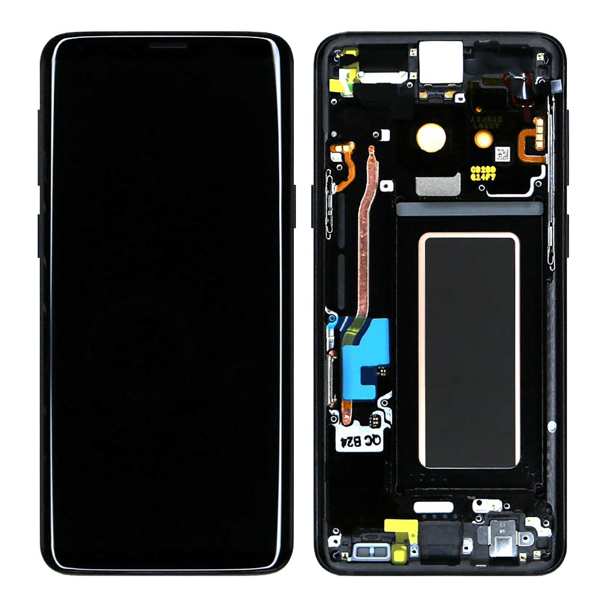 Ecrã e Digitalizador Samsung Galaxy S9 G960F com Aro Midnight Black Service Pack