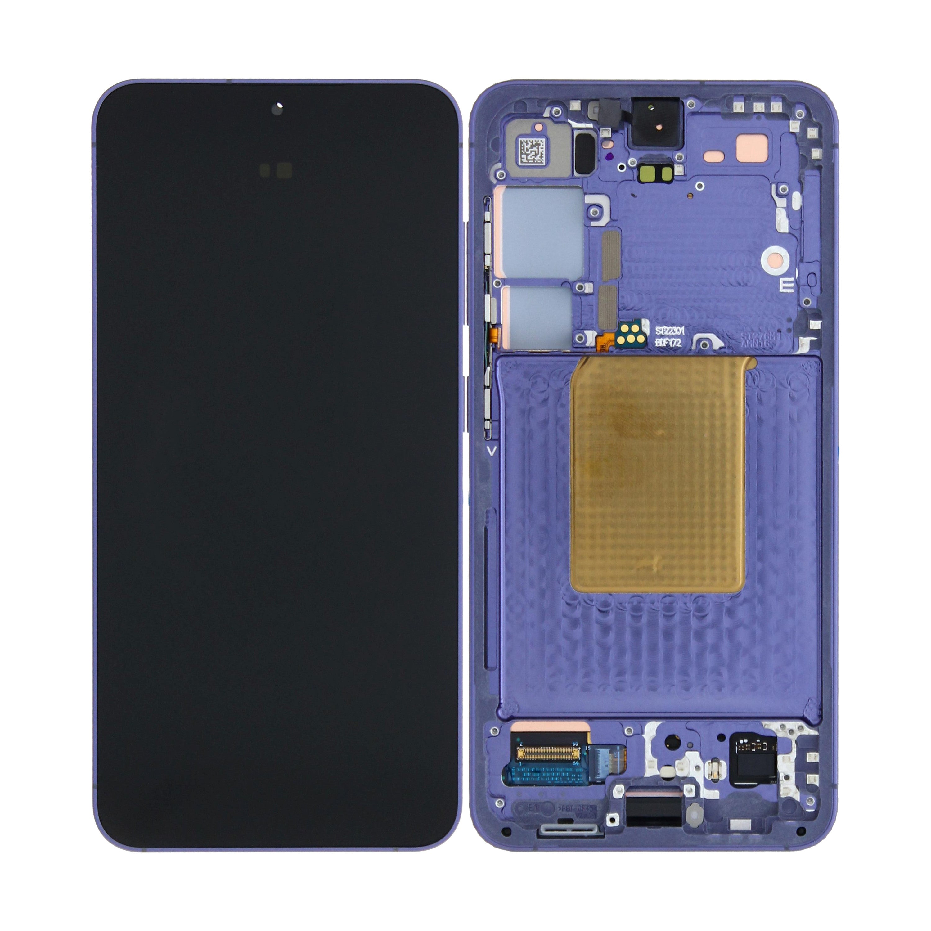 شاشة وهيكل ديجتايزر مجمع مسبقًا بلون بنفسجي كوبالت لهاتف Samsung Galaxy S24 S921B
