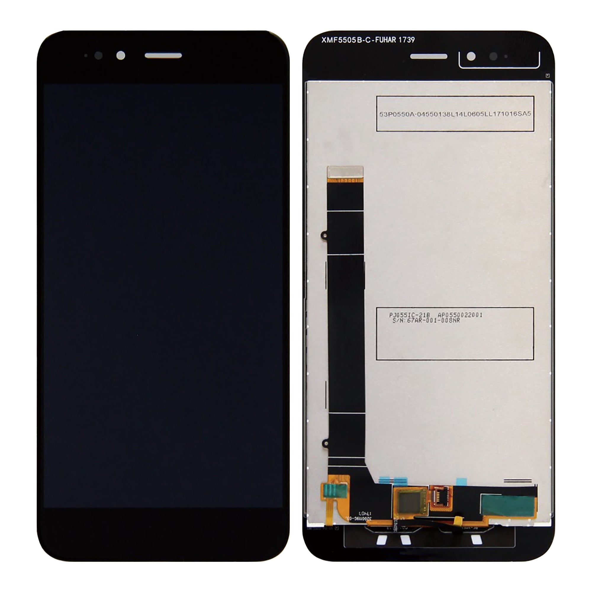Ecrã e Digitalizador Xiaomi Mi A1 Sem Aro Preto OEM