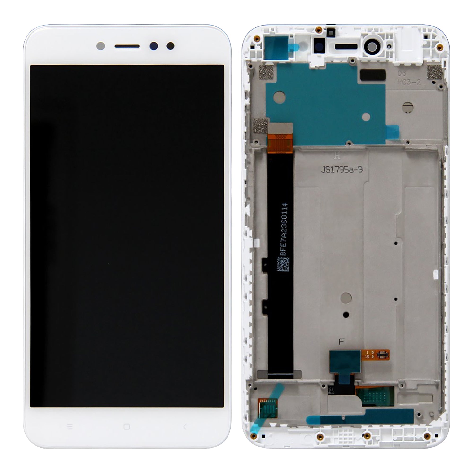 Xiaomi Redmi Note 5A (High-End) Ecrã e Digitalizador com Aro Branco OEM